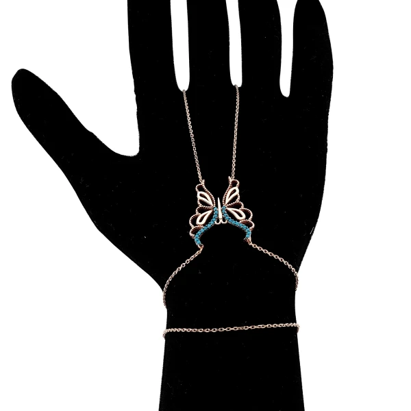 

Silver 925 Sterling Nano Zirconia stone Butterfly Patterned Şahmeran