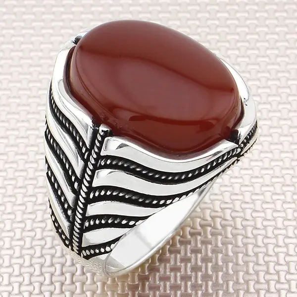 

Guaranteed high quality men's ring 925 silver Agate Special offer for a limited time Buy two pieces and get the third for free