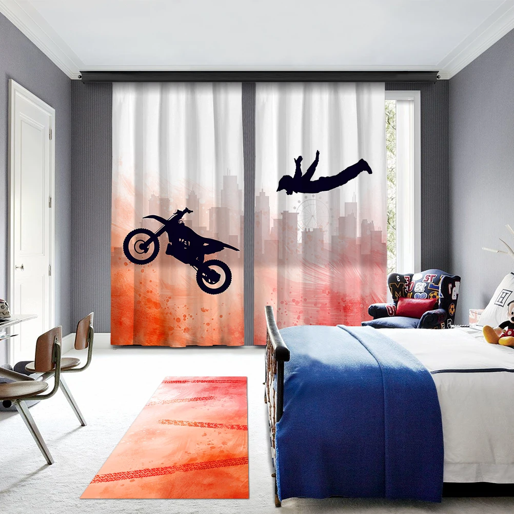 

Cipcici артистичный двигатель прыжок 2 панели занавески унисекс для детской гостиной декоративные для ребенка Женщины Элитные автомобили Мото...