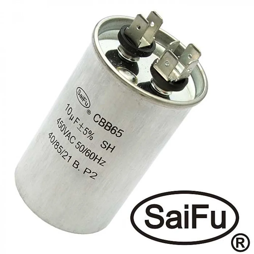 Пусковой конденсатор CBB65 10uF 450V (SAIFU) (art.: 3920bb349b200) - 3920bb349b200
