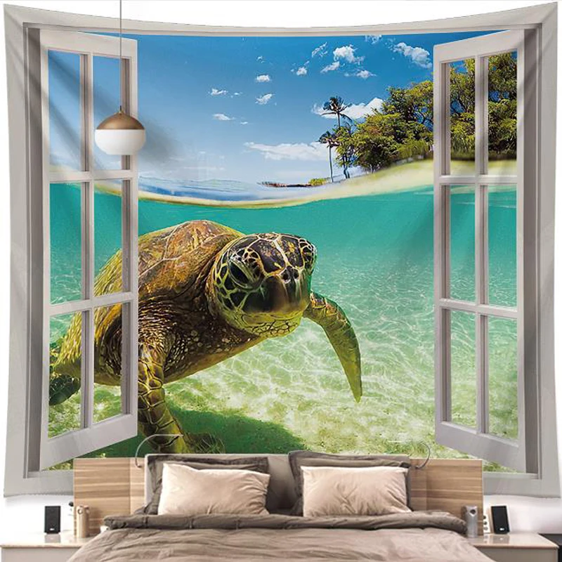 

Nature Iandscape Tapestry Psychedelic Scene Mandala Home Decoration Background Fabric HD Printed Decorative Fabric Art Decor