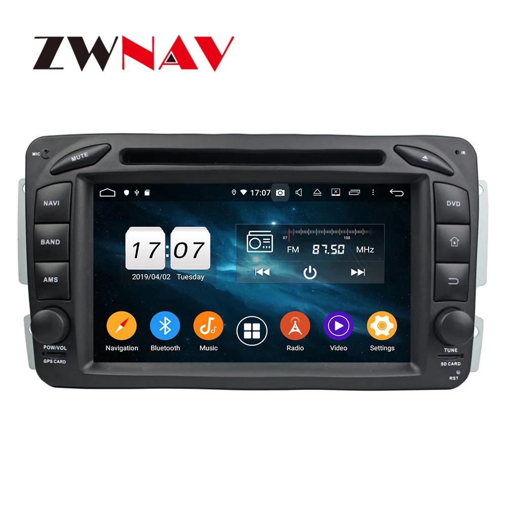 Автомобильный DVD плеер Android 9 4 + 64 ГБ DSP IPS GPS навигация для BENZ ML CLASS W164 2005 головное