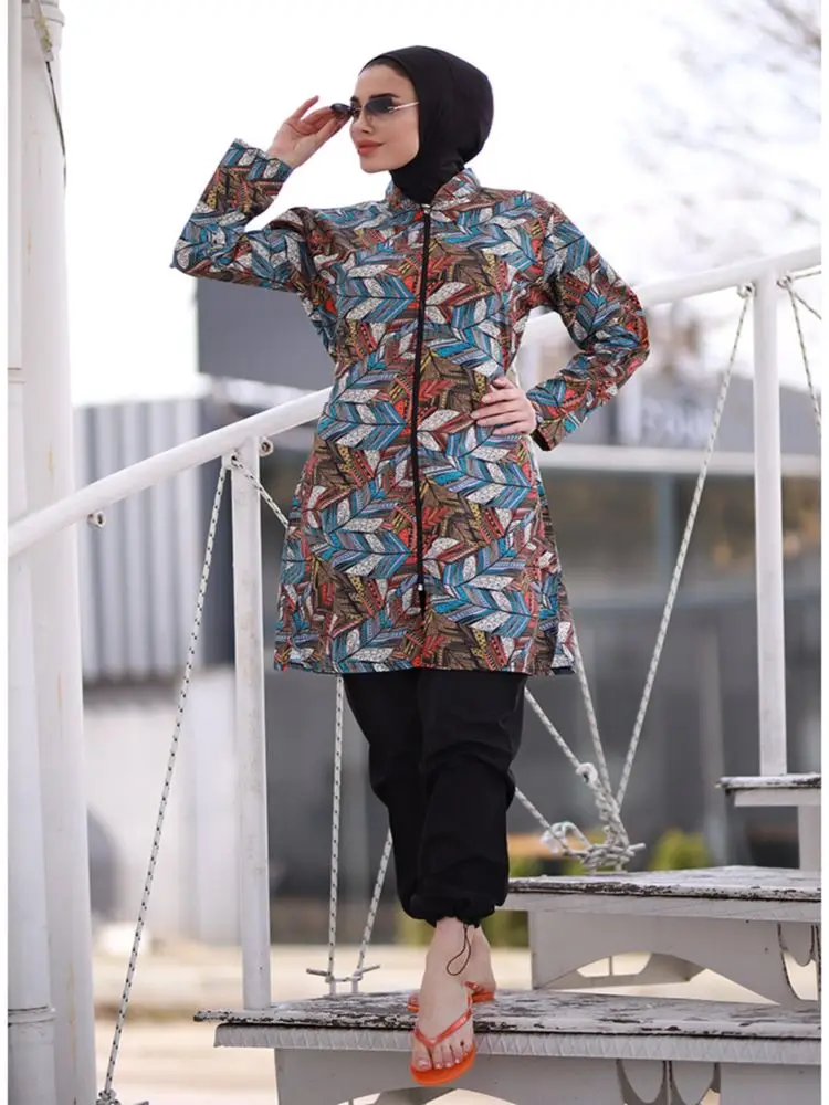 

Remsa полный черный купальник мода мусульманский хиджаб исламских женщин с длинным рукавом скромное море Beacwe Турция Femme Дубай; Сезон лето