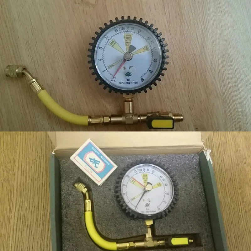 Испытательный Манометр давления азота для кондиционирования воздуха стол