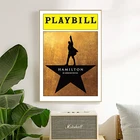 Американский музыкальный плакат Playbill, винтажные принты, музыкальная Настенная картина, Картина на холсте, гостиная, спальня, домашний декор