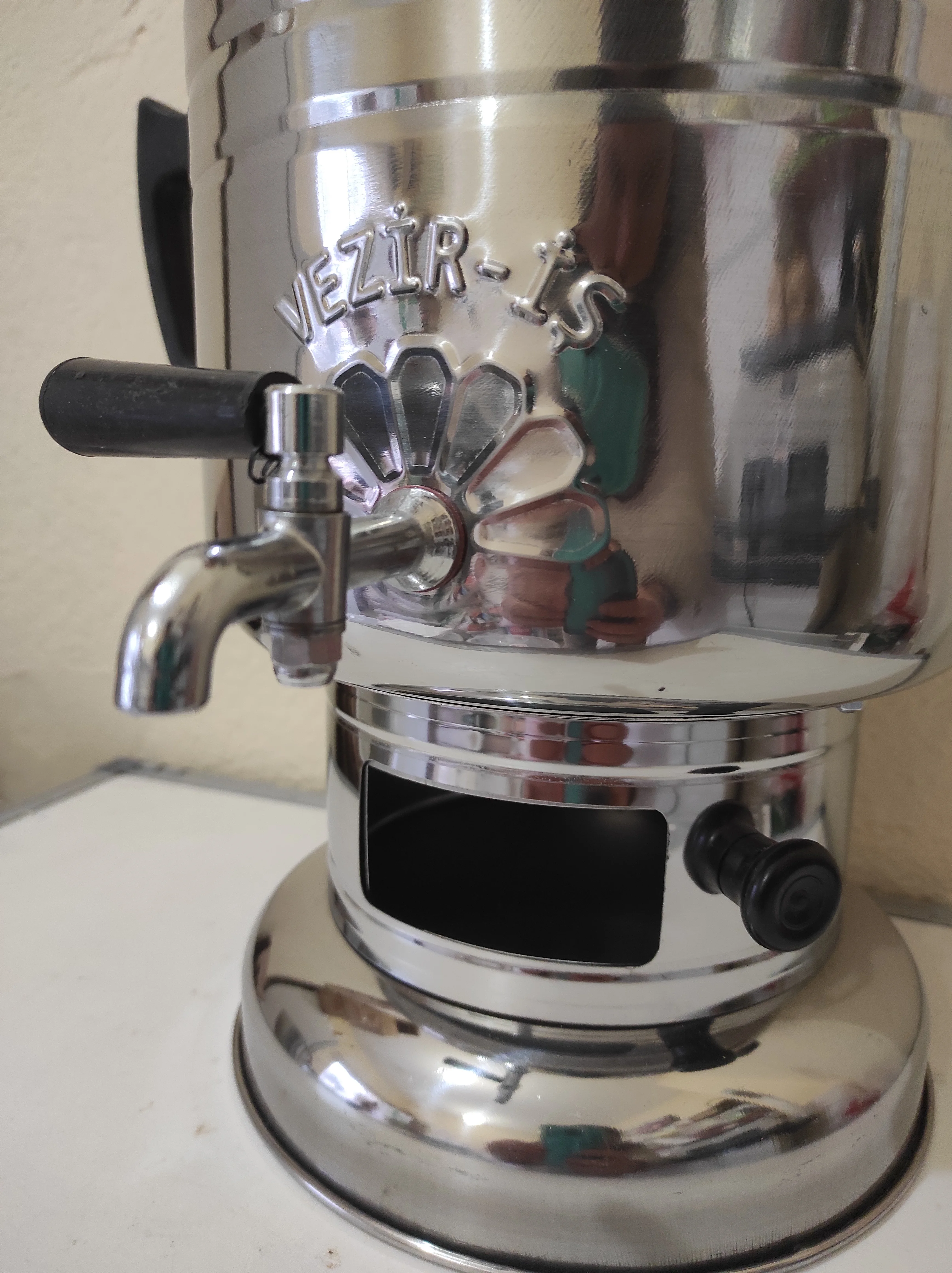 Самовар из высококачественной хромированной стали емкостью 4 5 л для пикника дома