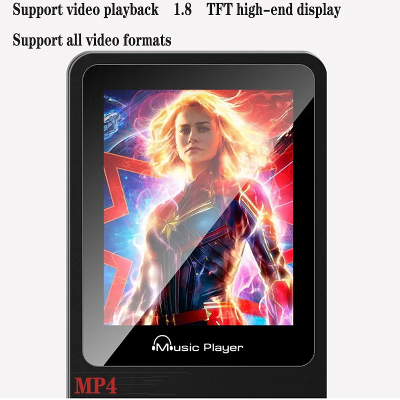 Модный MP3/MP4 Воспроизведение музыки без потерь 8 ГБ 80 часов FM-рекордер TF-карта игры