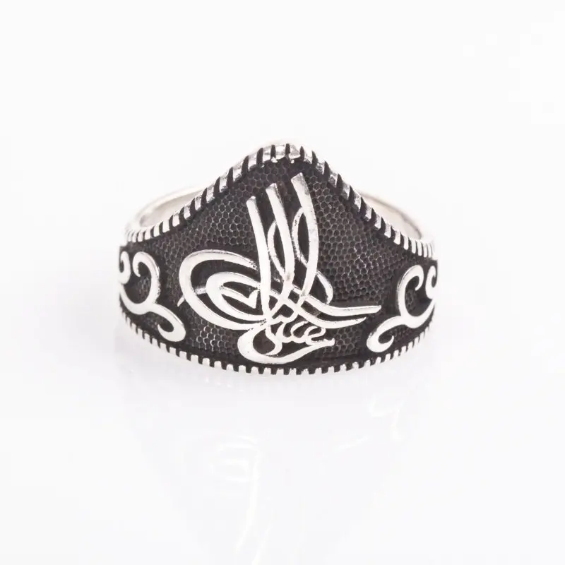 

925 Sterling Tugra Silver Archer Ring Fashion Turkish Premium Quality Handmade Jawelery