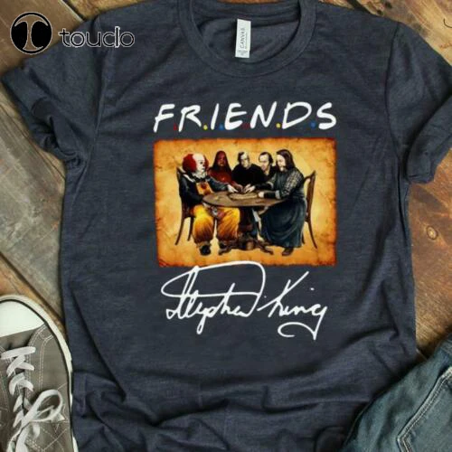 Футболка с надписью FRIENDS STEPHEN KING забавный Черный винтажный подарок для мужчин