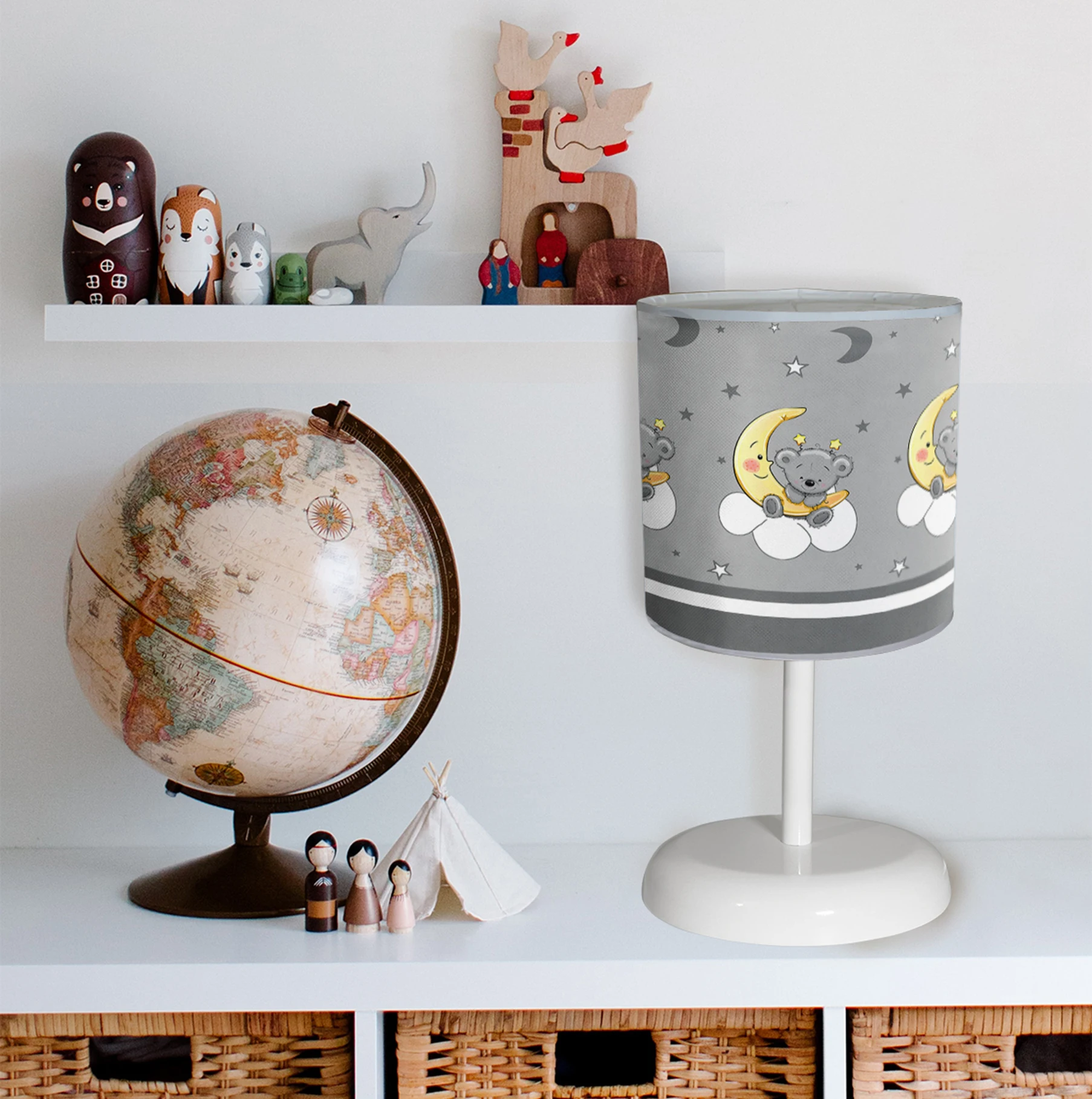 

Car Pattern Children 'S Room Night light Table Top Lamps Lighting lampshade Star Cloud Educational Lighting
