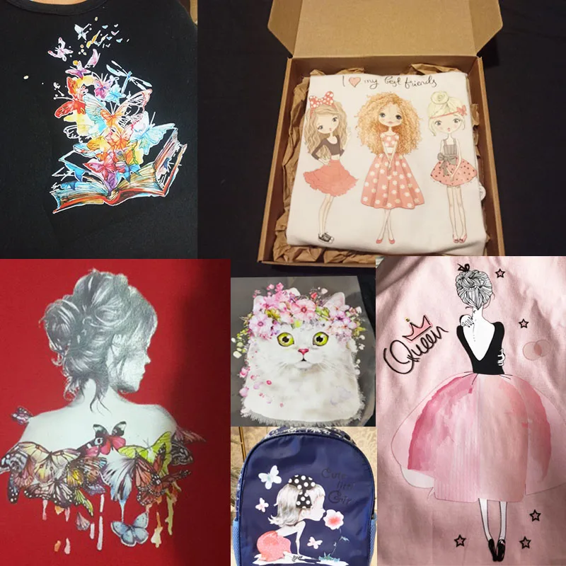 

Fashion Girl Heat Thermal Transfer For Clothes T-shirt Cartoon Applique Iron-on Transfers For Clothing Stickers Iron On Patches