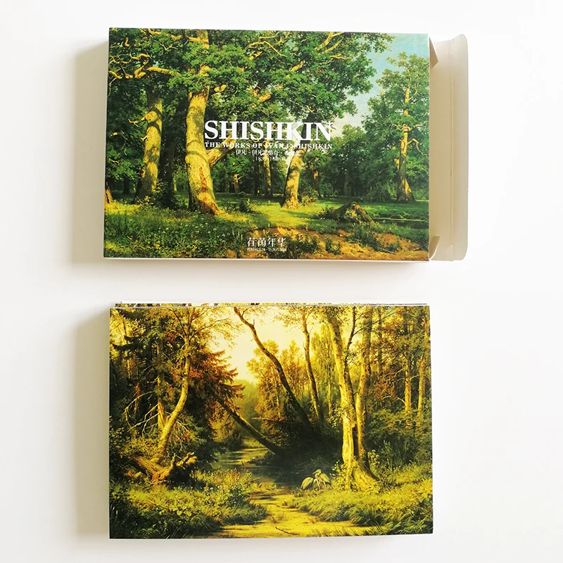 30Pcs/set The Work of Ivan Shishkin Postcards Art Postcards Greeting Cards Gift Cards Wall Decor