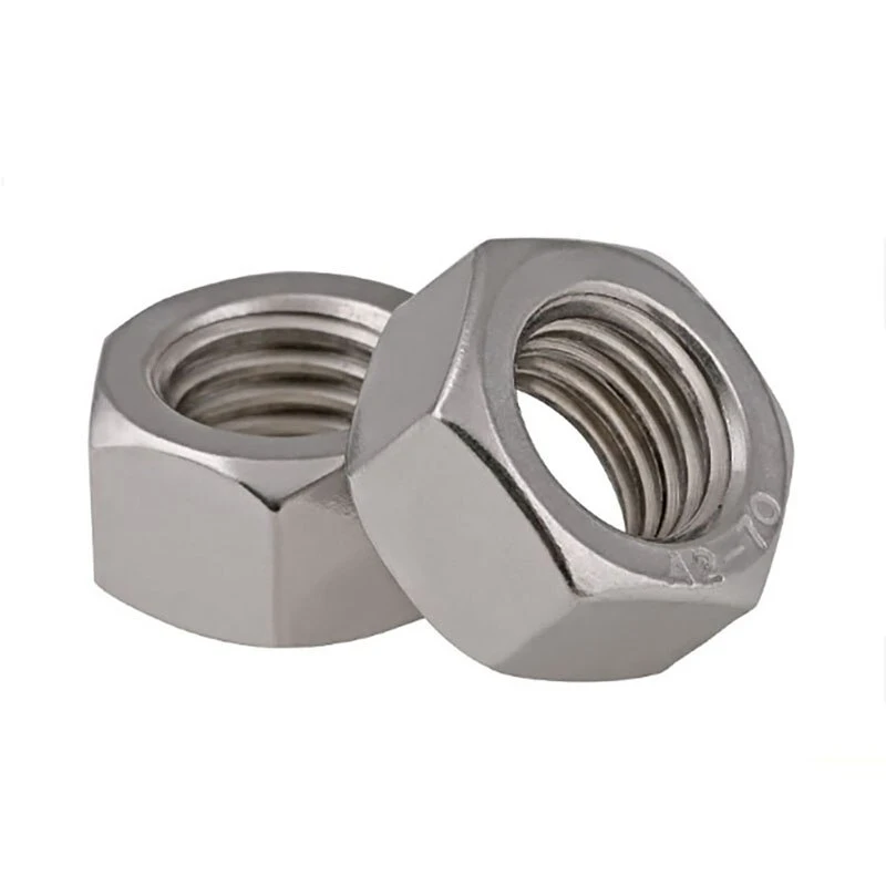 

200PCS 201 Stainless Steel M3/M4/M5/M6/M8 Hex Nut Outer Hexagon Nuts DIN934 Metric thread 201 Stainless Steel