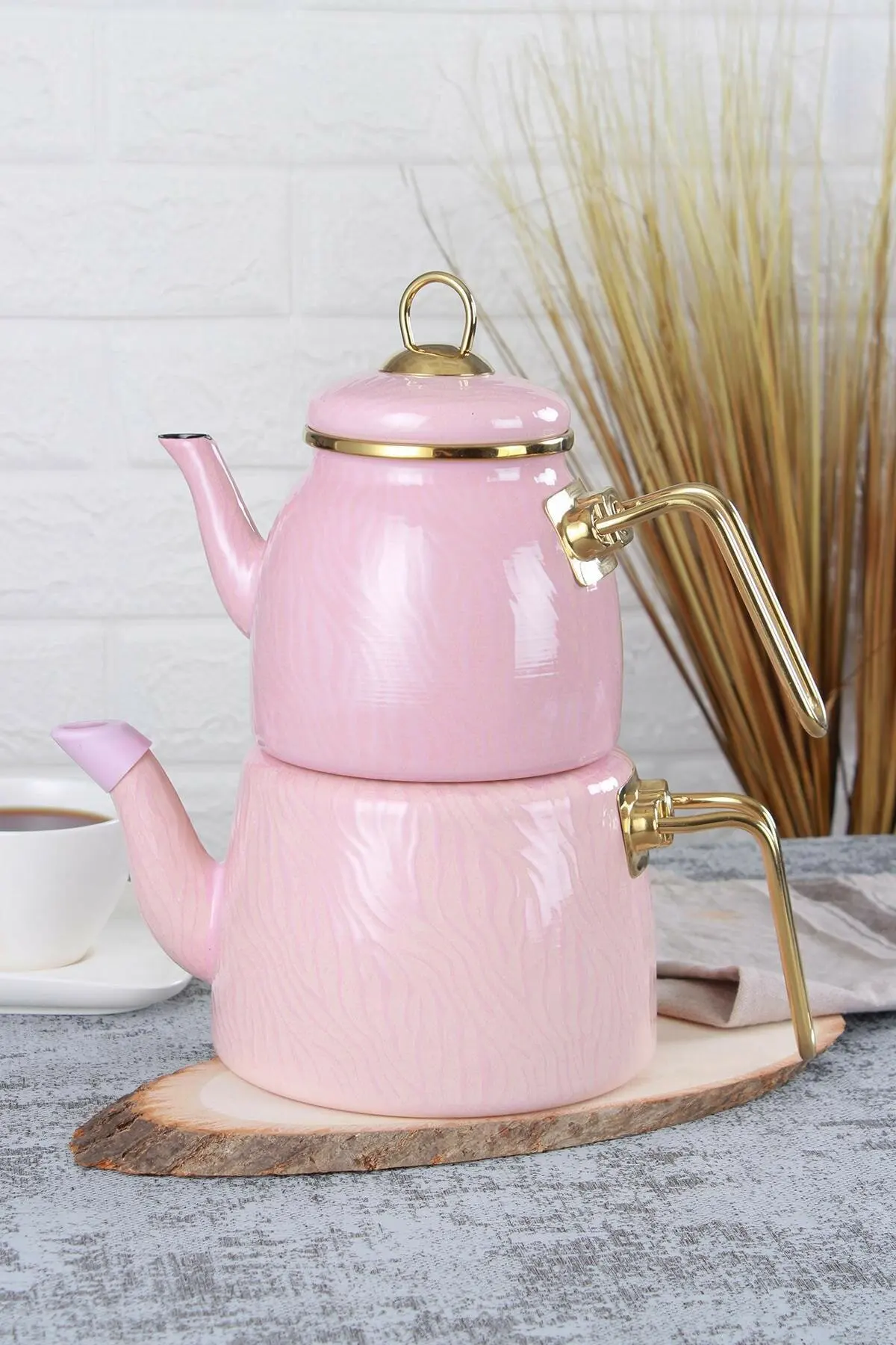 

Турецкий эмалированный набор 1 чайник с крышкой, пивоваренный набор: 1 л и низ: 2 л эмалированный материал 3 шт. эргономичные ручки разных цветов