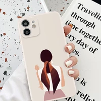 new soft phone case for iphone 12 pro max 11 pro max x 7 8 plus xr xs max shell vintage girls printed pattern bumper back cover