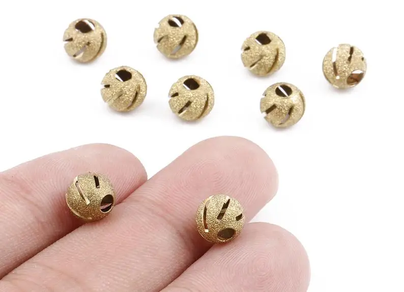 

Brass Spacer Ball Beads - Raw Brass Spacer Ball Beads - Necklace Beads -24PCS/LOT- Jewelry Supplies - 7.98x6.99mm - PP2342
