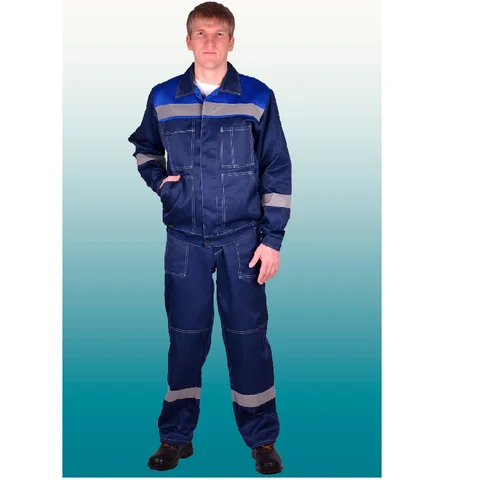 Костюм рабочий мужской куртка с брюками  из смесовой ткани | Бесплатная доставка из России |