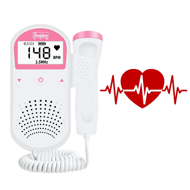 

Doppler Fetal Monitor Fetal Doppler 2.5M Prenatal Baby Heart Rate Detector Household Sonar Doppler Stethoscope Pregnant Women