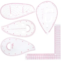 nonvor french curve ruler tailor measuring kit cutting ruler yardstick sleeve arm french curve set cutting ruler paddle wheel