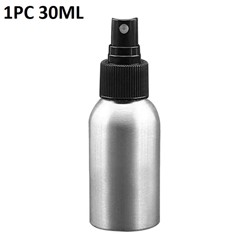 1PC Aluminum 30ML 1 шт. 30/50/100 мл Алюминиевая Заправляемый спрей бутылки пустые бутылки для путешествий насос косметическая упаковка пустой атомайзер, упаковка для инструментов - Цвет: 1PC Aluminum 30ML