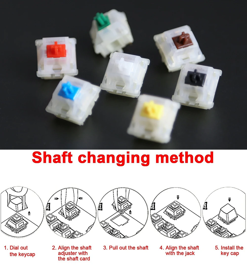 Клавиатура Gateron RGB игровые переключатели 5Pin MX линейная тактильная механическая