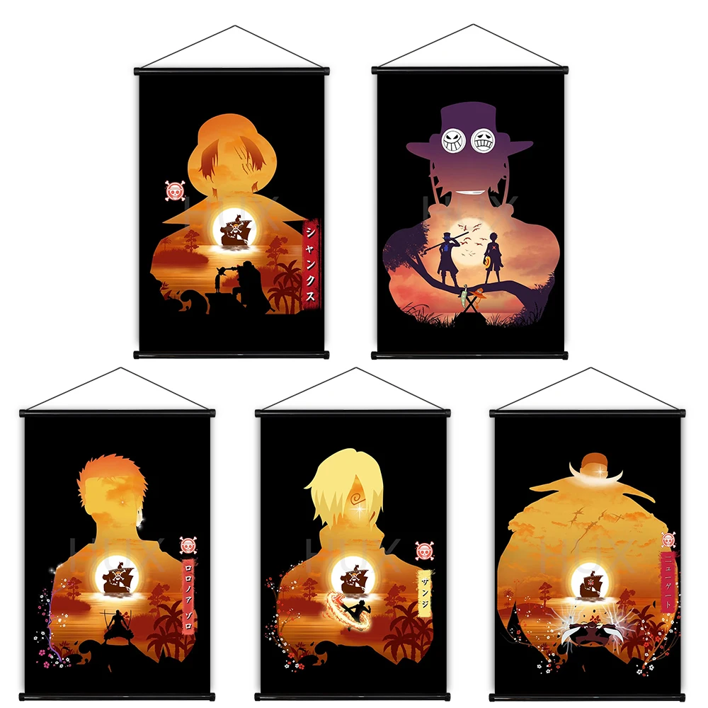 

One Piece Figure The Straw Hat Luffy Canvas Painting Decoration Chambre Mural Wall Art Bedroom Pirate Pictures Prints Posters