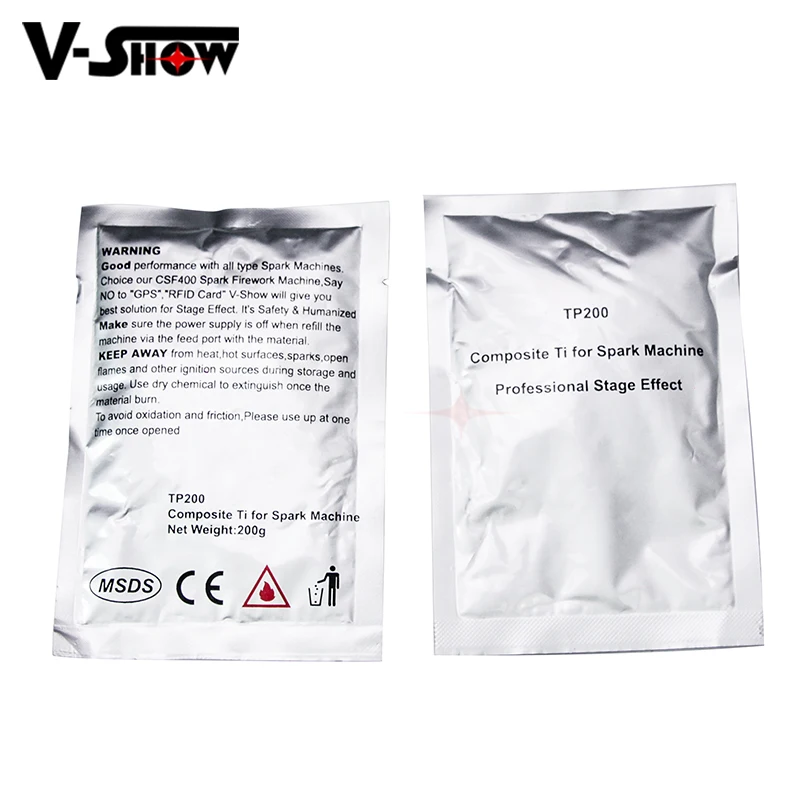 8 пакетов Ti порошок 200 г/пакет для холодной искры машина фонтанный фейерверк на