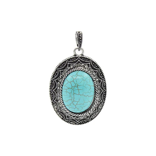 Кулон &quotАнна Мария&quot бирюза голубая (имитация) |