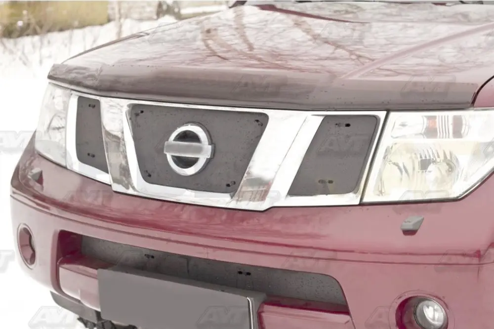 Зимняя крышка радиатора для Nissan Pathfinder 2004 ~ 2010 пластик ABS рельефная передний бампер