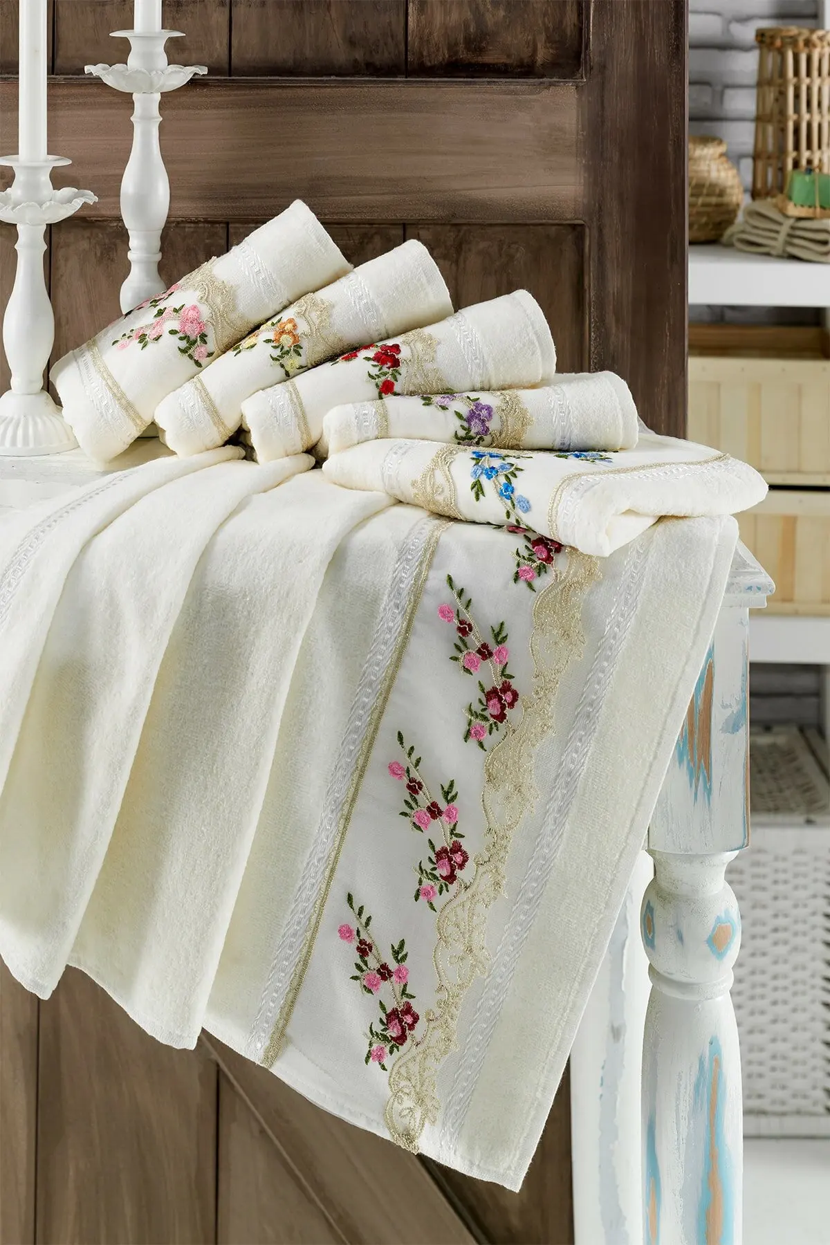 

WONDERFULSOFTTextile 100% модное бархатное полотенце из гипюра 50x90 см 6 шт. Бесплатная доставка