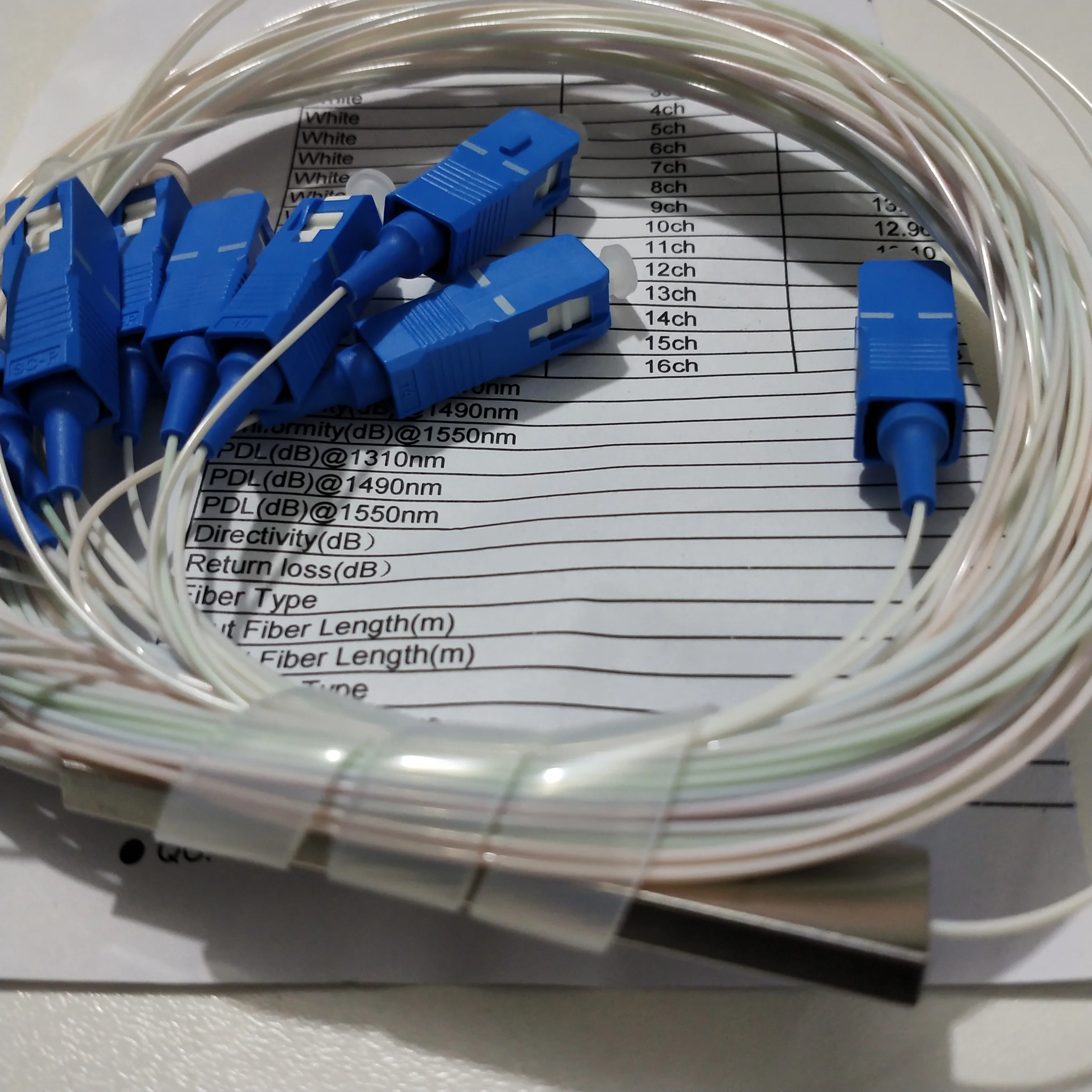 Оптоволоконный ПЛК-сплиттер 20 шт./лот 1x16 SC/upc Blue FTTH ПЛК-Сплиттер по заводской цене |