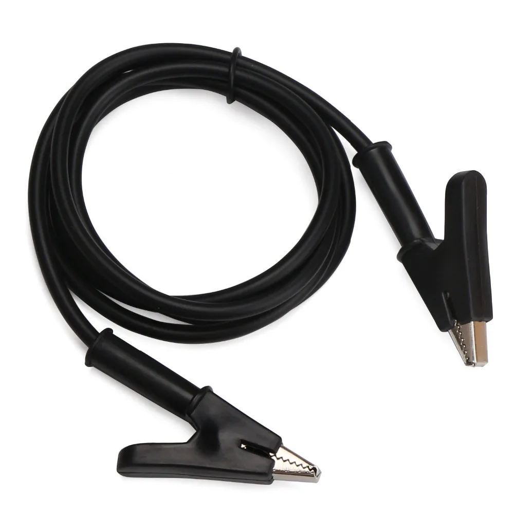 14awg силиконовые зажимы аллигатора тест свинца черный и красный 15A 1 метр Тестовый Кабель мягкий ПВХ Крокодил Зажимы тест ing провод с защитой