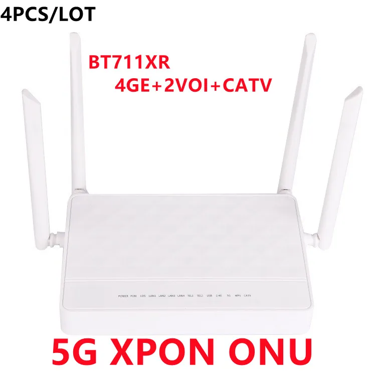 

Free shipping BT711XR 5G XPON ONU Router Dual Band FTTH SM 4GE +2VOIP+CATV 2.4G/5G Router SC APC interface