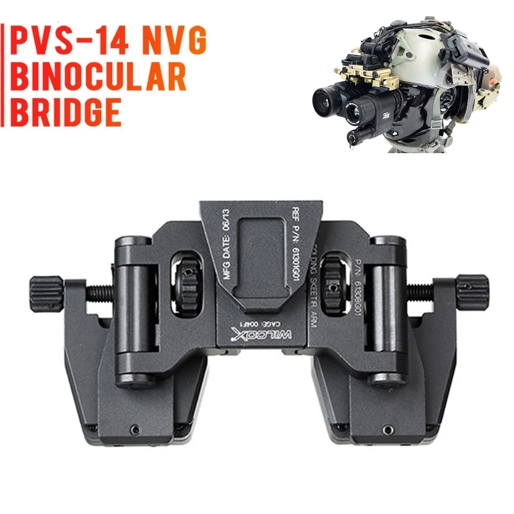 PVS14 gece görüş gözlüğü Stent atlama Rhino dürbün köprü NVG silah güçlü montaj L4 G24 montaj hızlı kask