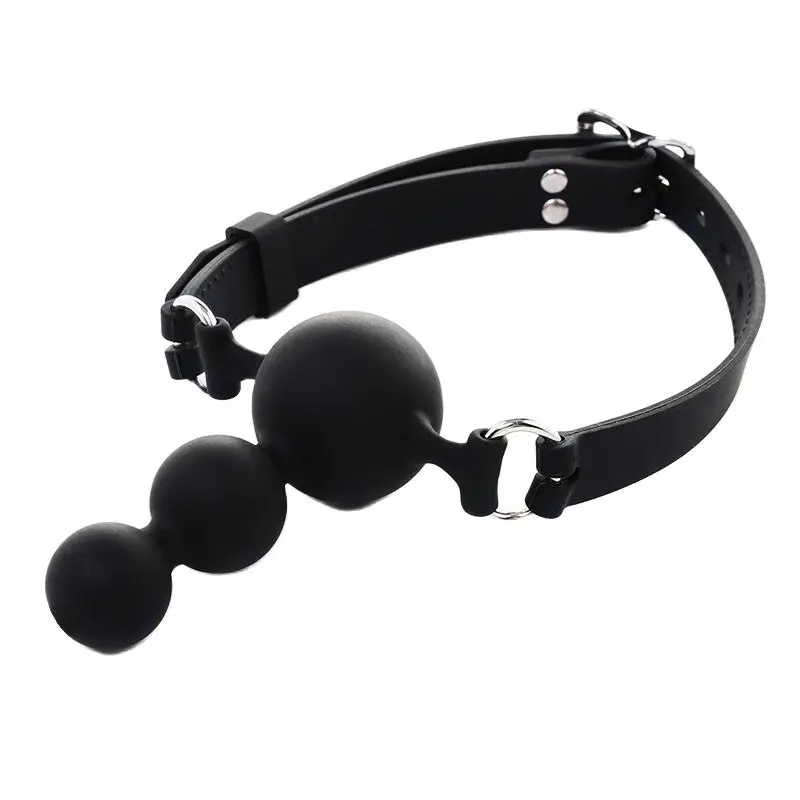 BDSM кляп с фаллоимитатором для эротических игр кожаным ремешком игрушки взрослых