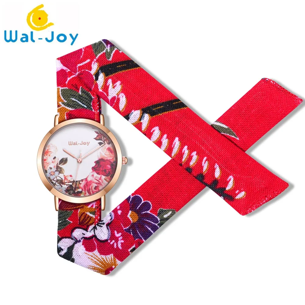 WJ-9020 Wal-Joy Новинка платье с цветочным узором для циферблат часы в подарочной