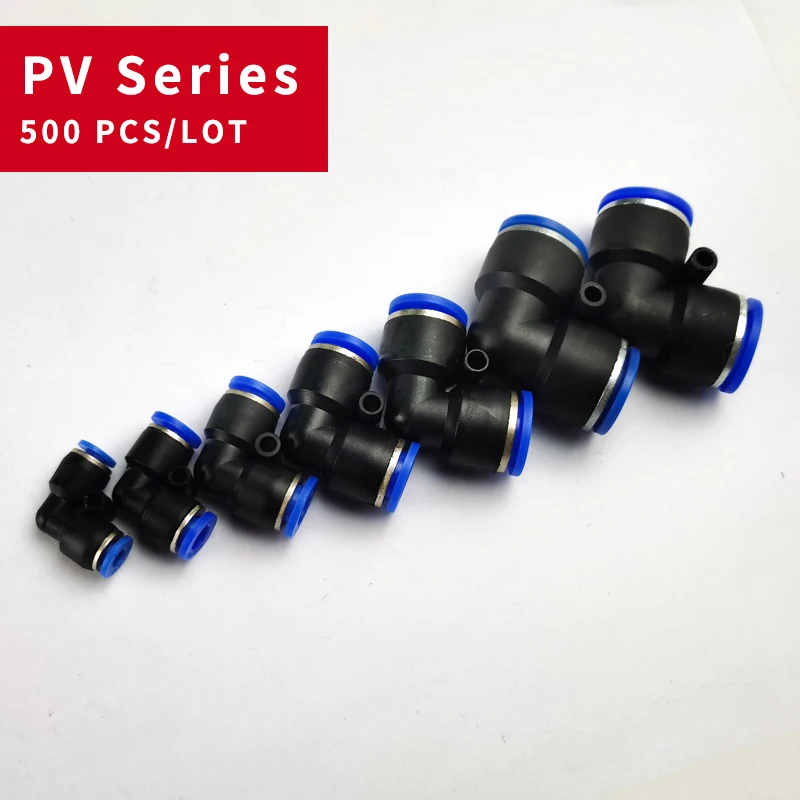 

Пневматический Фиттинг PV 500 шт., быстроразъемный пластиковый шланг от 4 до 12 мм