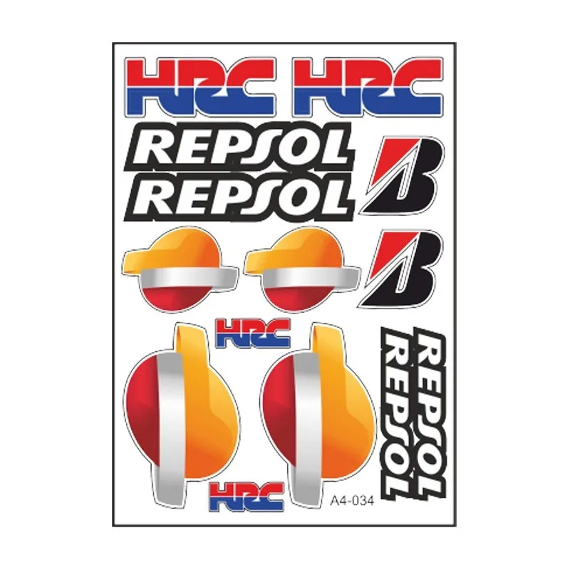 

MOTORCYCLE MULTI STİCKER HELMET AND MOTORCYCLE FAIRINGS FOR HRC REPSOL