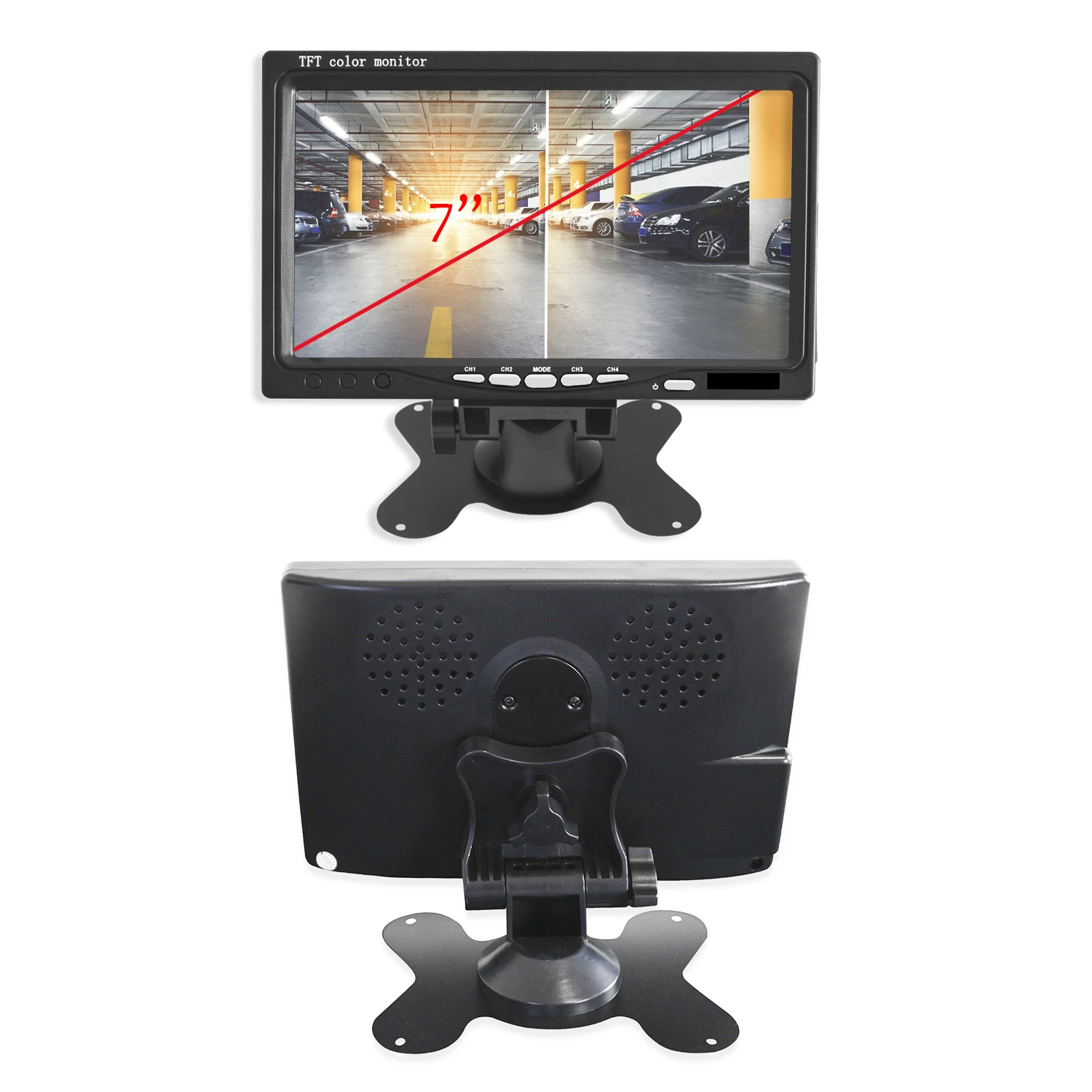 Неподвижные камеры от набора парковки составные по экрану LCD Quad TFT 7 &quot+ 2's