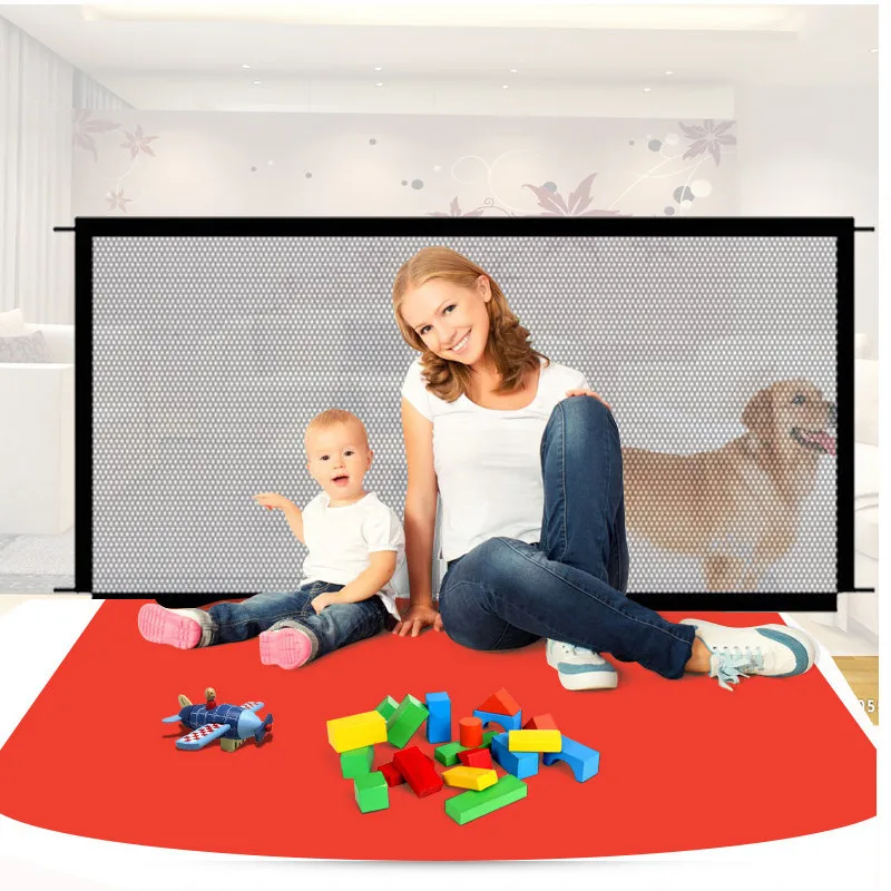 

NIPEECO Pet Dog Mesh Fence Nylon Portable Foldable Dog Isolation Net Cats Dogs Safety Protection Punch-free Fence