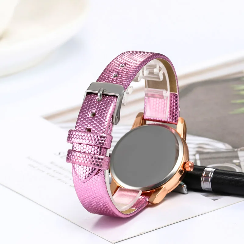 WJ-7774 Luster Leather Strap Simple Watch Women Quartz Wristwatch Fashion Buckle Watches For Female Girls Gift reloj mujer 2019 | Наручные