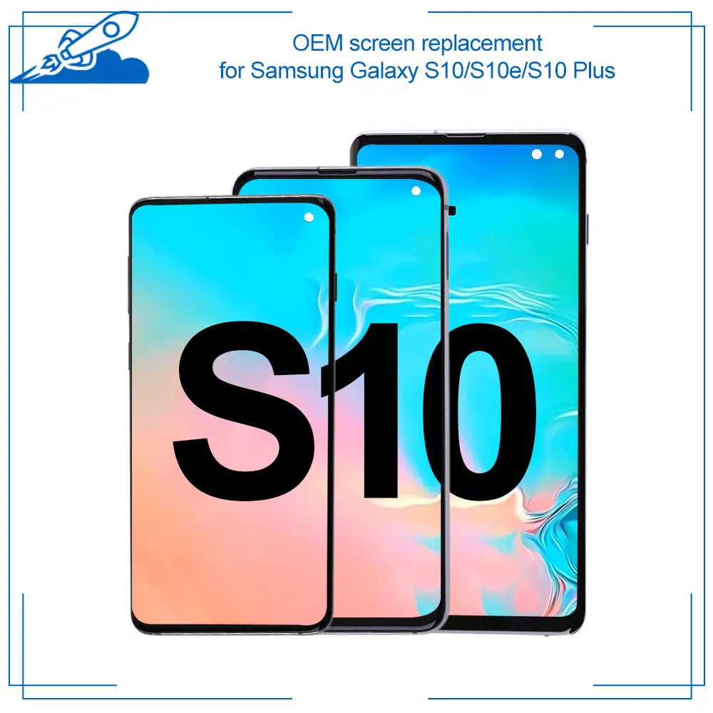 

OEM Full Assembly For Samsung Galaxy S10 S10e Plus LCD Touch Screen AMOLED Display Digitize Assembly Replacement NO Burn Shadows