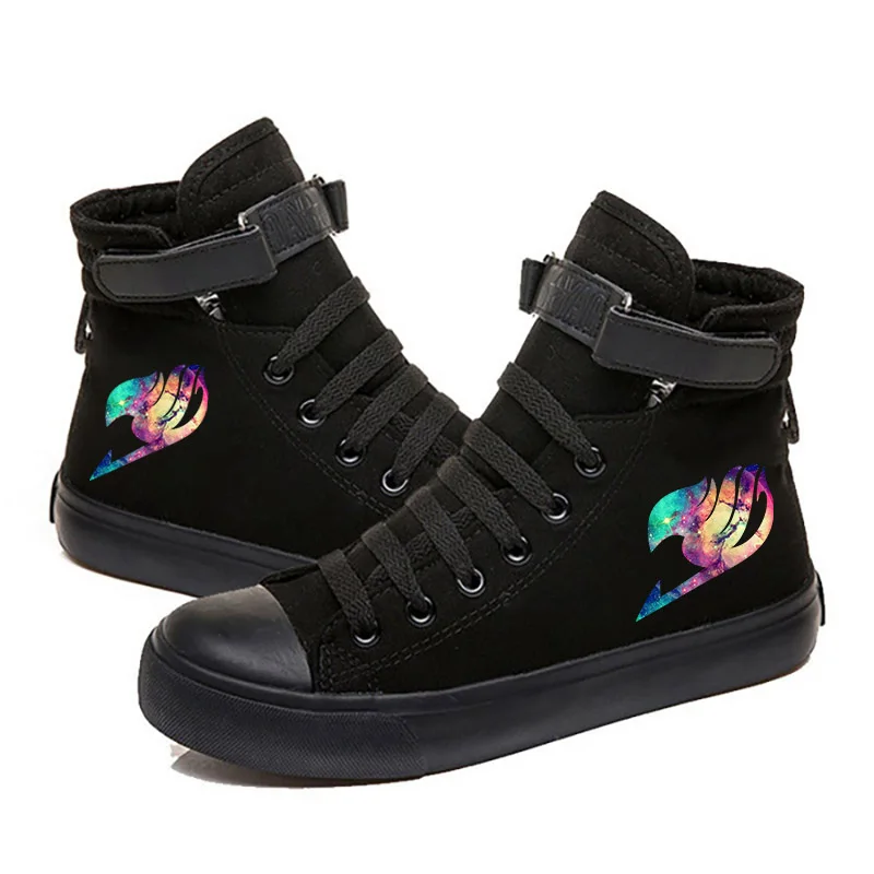 

Teenager men's and women's fashion FAIRY TAIL printing trend high waist durable canvas shoes