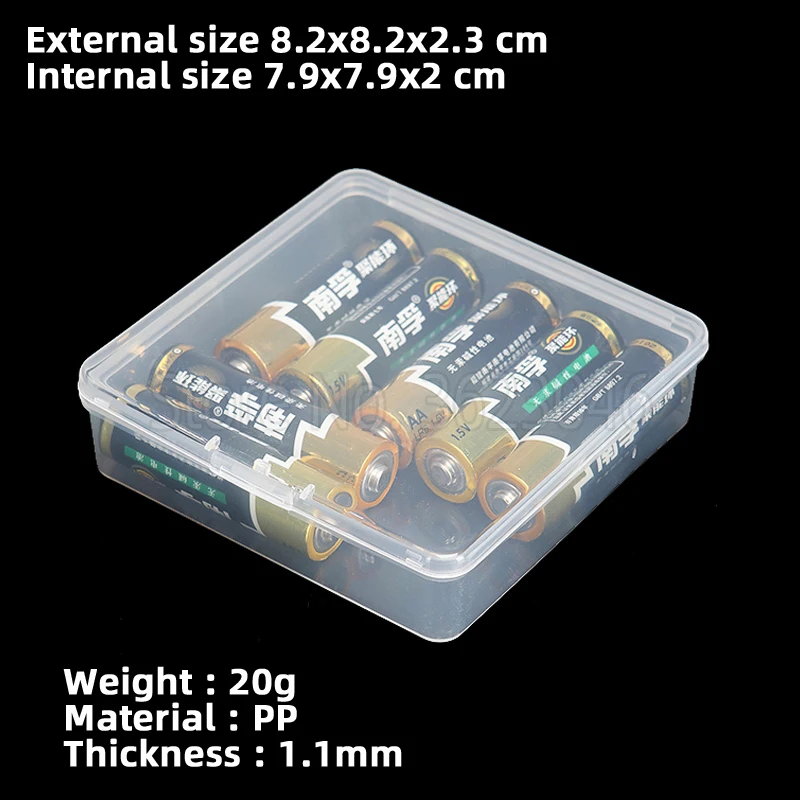 

10 pieces Square Tool Case Parts Accessory Organize Storage Screw Sample Transparent Box A80