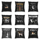 Наволочка для подушки Анатомия кавалера Кинга Чарльза спаниеля, декоративная подушка для дивана, украшение для дома