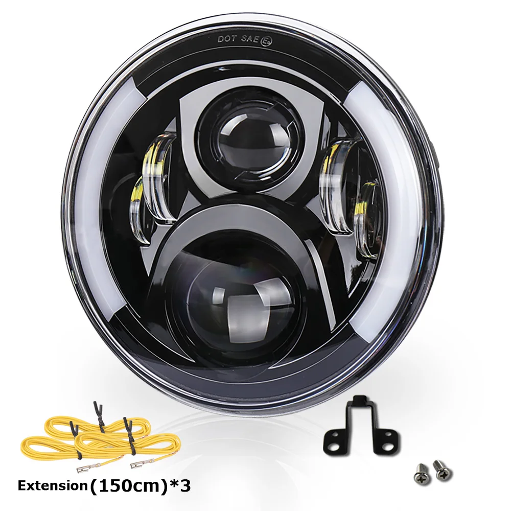 

7-дюймовые фары для велосипеда Honda с высоким/низким переключением CB400SF, светодиодные фары с мигалкой и функцией DRL VTR250 CB1100 CB750