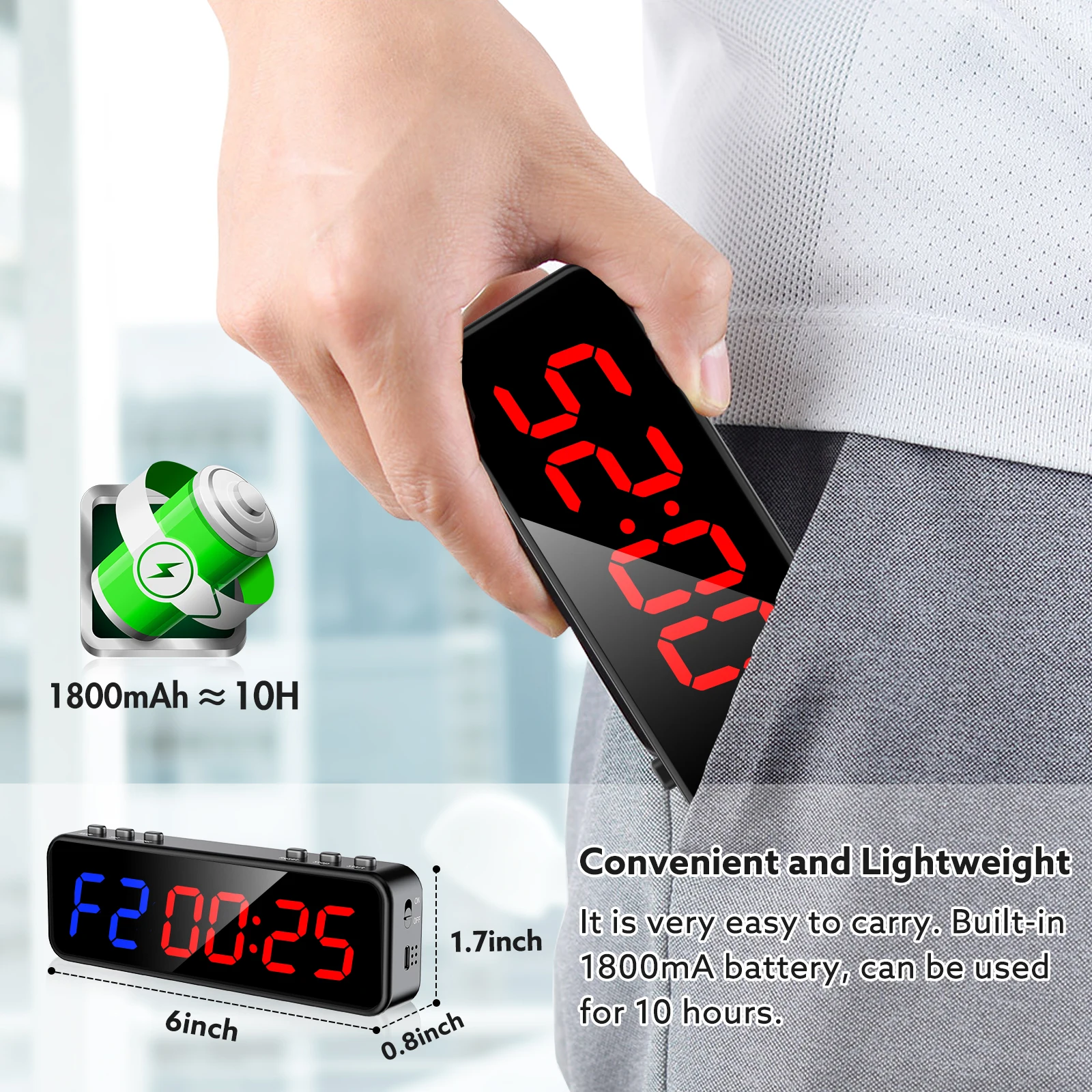 저렴한 1 인치 LED 휴대용 체육관 타이머 스톱워치 무선 블루투스 App 제어 체육관 피트니스 훈련 이상적인 간격 타이머 시계 구매 1 인치 LED 휴대용 체육관 타이머 스톱워치 무선 블루투스 App 제어 체육관 피트니스 훈련 이상적인 간격 타이머 시계