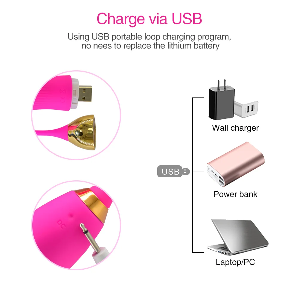 Вибратор для женщин с беспроводным пультом дистанционного управления 10