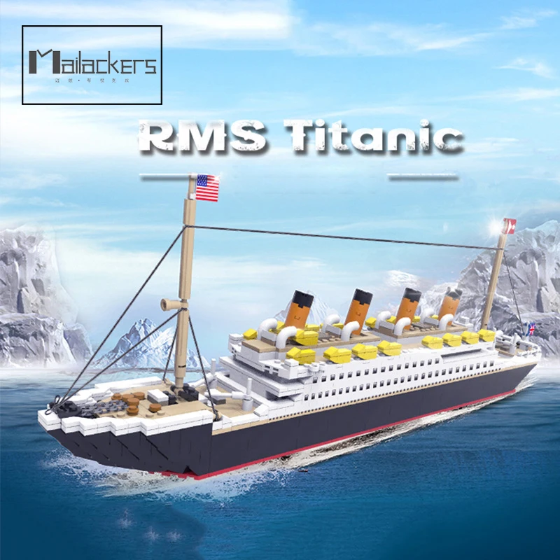 

Mailackers DIY Famous Movie Building Blocks Titanic Sea Transport Cruise Ship Children's Educational Toys Bricks Boys Gifts