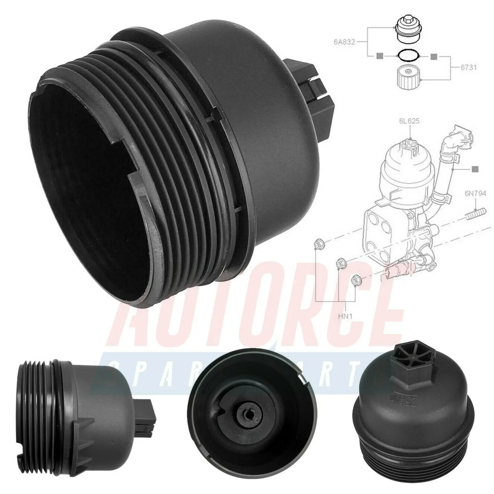 Крышка корпуса масляного фильтра для FORD TRANSIT FOCUS MONDEO C-MAX KUGA GALAXY подходит 1565245 3M5Q6737AA